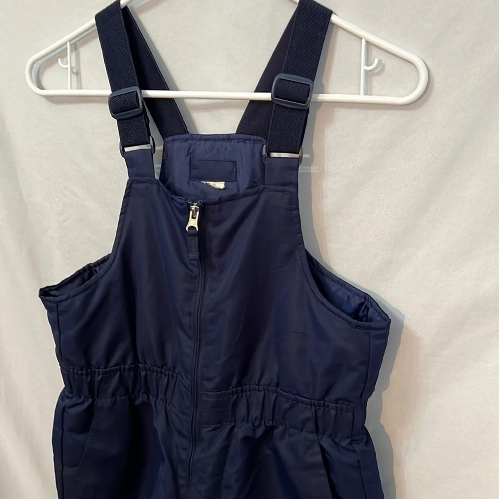 Kids Navy Snow Cold Weather Ski Bib Jumpsuit Size L (10-12)